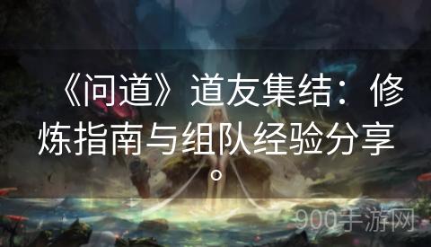 《问道》道友集结：修炼指南与组队经验分享。
